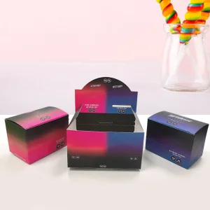 Durable Cardboard POS Box with Tear Strip Counter Display Embossing &amp; Recycled Materials-Customizable Retail Packaging Boxes