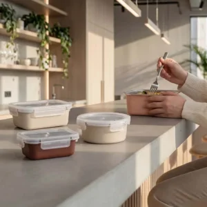 IKOO Stackable Stainless Steel Food Container Set with BPA-Free PP Lid