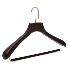 Luxury Wooden Garment Hanger Lotus Wood Customizable Surface Coat Rack 2024