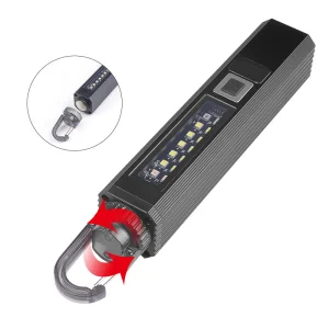 Rechargeable Power Bank Aluminum UV and Laser LED Flashlight with Magnet