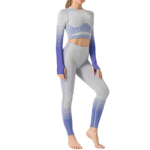 Nuevo Conjunto de Yoga de Pantalones de Gradiente