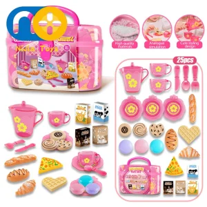 Conjunto de Brinquedos de Cozinha de Plástico Mini para Fazer Pão Nijia, Brinquedos de Corte para Brincar, Brinquedos de Segurança de Simulação de Alimentos, Jogos para Crianças, Embalagem com Caixa de Armazenamento