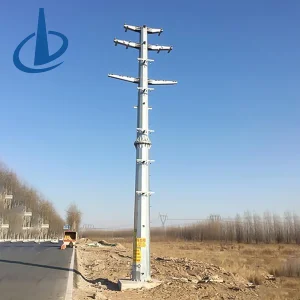 Self-supporting Monopole 132kv Steel Tubular Poles
