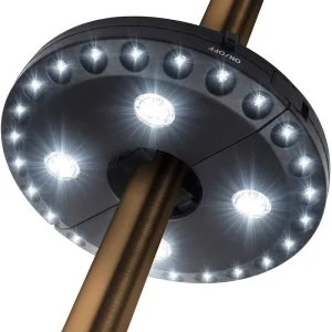 Global Leading Patio Umbrella Light 3 Brightness Modes Cordless 28 LED Lights at 200 lumens-4 x AA Battery Operated,Umbrella Pole Light for Patio Umbrellas,Camping Tents or Indoor Use Factories, Exporter