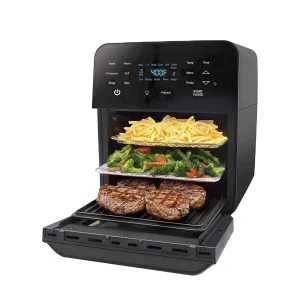 Dreeko 15.5Qt Air Fryer Roster Oven X-Large Family Size Powerful 1800W 4 Rack Positions 100 Presets &amp; 50 Memory