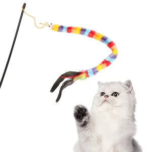 Rainbow Caterpillar Plush Toy Cats Anxiety Relief
