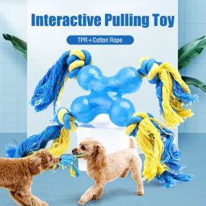Factory Wholesale Eco-Friendly Soft TPR Pet Interactive Toy Dog Pulling Toy
