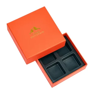 Caixa de presente de papel de chocolate doce de luxo personalizada para o Ramadã com divisórias