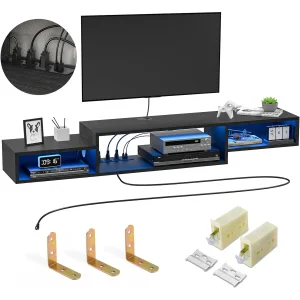 Minimalist Wall Mount TV Stand Organizer for Home Media Equipment