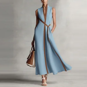 Vestido Casual Sem Mangas Chic para Mulheres