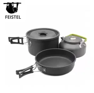 Compact and Lightweight Cookware Mess Kit for Camping Enthusiasts