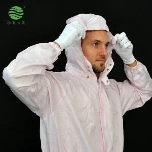 0.5 Tela antiestática de cuadrícula ESD para ropa de limpieza en la industria aeroespacial