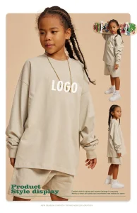 Sudaderas premium para niños de algodón francés terry, hechas a medida, primavera y otoño