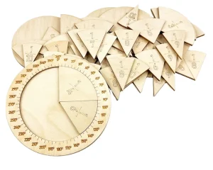 Montessori Toy Wooden Fraction Learning Circle Kit
