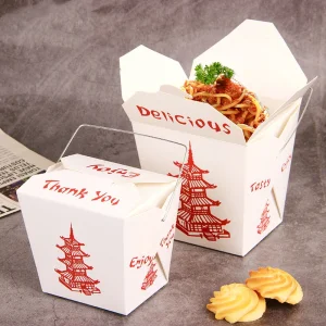 Eco-Friendly Custom Disposable Kraft Paper Noodle Pasta Packaging Boxes Wholesale Cheap Takeaway Food Packaging Solution