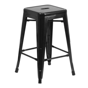 Metal Stackable Vintage Industrial Style Tolix Bar Stool 65cm for Restaurant Cafe