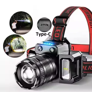 Smart Induction Headlight Zoom Laser Usb Charging Sensor Led Headlamp Outdoor Multi-Function Head Torch Lantern Lamp