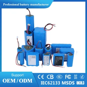 OEM Lithium-Ion &amp; LiFePO4 Battery 18650/21700/26650/32700) with 3.7V/7.4V/11.1V/12V &amp; 1s/2s/3s Permutation Battery Solutions for Various Application