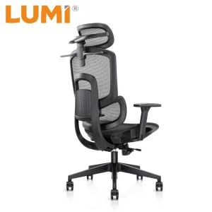 Wholesale Office Chair Ergonomic Computer Lift Height Adjustable Mesh Task Chair with Headrest Backrest Seat Depth 3D Armrests