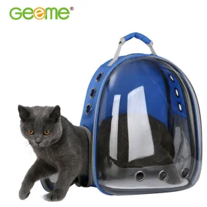 Mochila transportadora burbuja transparente para mascotas