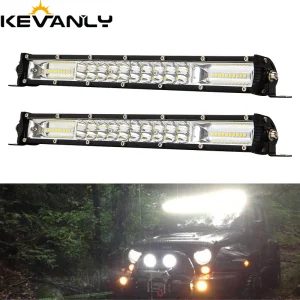 Hot Selling Led Car Work Light High Power Strobe Light Bar 40led 60led 80led 100led for Car White Color Off Road Driving Lights