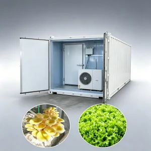 Professional Custom Design Smart Climate Mushroom Growing Container Cold Room Mushroom Container Growing Room For Indoor Farming
