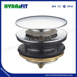 Factory Bathroom Kitchen Brass Zinc Stainless Steel Wash Basin Pop-up Click Clack Rotating Plug 1 1/4" 1 1/2" Chrome Brushed Overflow Drain Waste (BW1024)