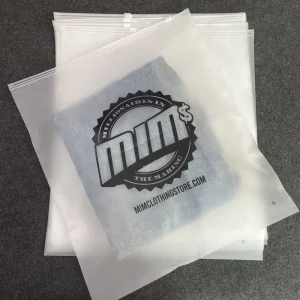 Bolsa de plástico mate helado zip
