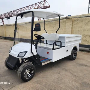 2 Seater Utility Carts Pickup Truck Automatic Hydraulic Rod Golf Cart with Cargo Box Bed