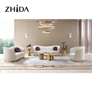 Italian Design Home Luxury Furniture Villa Living Room Velvet Sofa Set