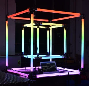 360 View Dmx 512 Control Rgb Led Meteor Tube Light