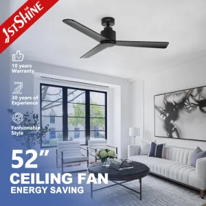 1stshine Ceiling Fan 52 Inches Modern Deluxe Elegent 30W 110V or 220V DC Motor 3 Light Wood Blades Hotel Wooden Ceiling Fan