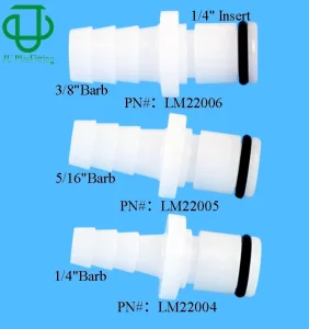 Medical 1/4" 5/16" 3/8" Hose Barb Non-Valved Straight Plastic Quick Connect Disconnect Tube Connector Hose Couplings