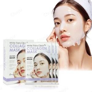 Radiant Glow Real Collagen Gel Facial Masks Skincare with Hyaluronic Acid &amp; Vitamin E, for Hydrating, Firming, Plumping