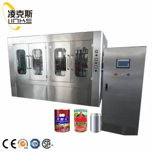 Complete Automatic Auto Beverage Carbonated Liquid Jerry Can Beer Can Seaming Capping Filler Machinery Can Filling Machine