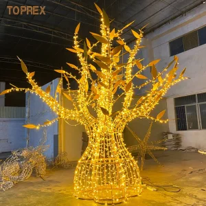 Toprex Luxury Golden Metal Tree