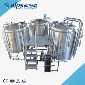Turnkey Project Industrial Beer Production Plant Small Beer Brewing Equipment / Brewery Machine