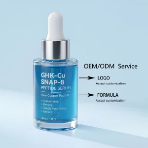 Private Label Squalane GHK-Cu Copper Peptide Serum Hydrating Plumping Fine Lines Repair Facial Serum OEM ODM Peptide Complex