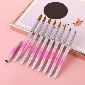 Pink Acrylic Nail Brush