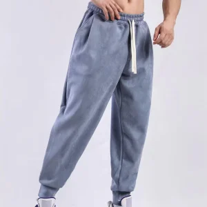 Men's Open-Bottom Straight Leg Baggy Casual Pants