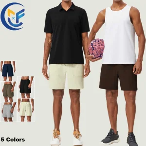 Pantalones cortos de moda deportivos para hombres, transpirables, de spandex, anti-UV, de secado rápido, con cordón, ropa de running, gimnasio, senderismo, ropa de exterior