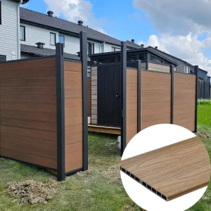 Outdoor Co-Extrusion Wood Plastic WPC Composite Fencing Garden Decorative Fence Panels