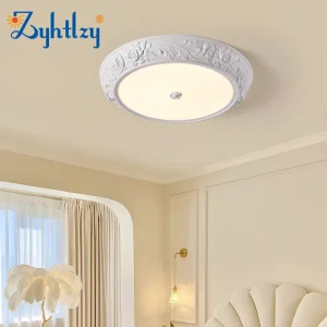 Round Shape Simple Resin Lighting Vintage Art New Design Chandelier LED Ceiling Lamp for Home Entry Living Room Staircase (ZY-FS015)