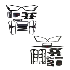 Whole Set Exterior Cover Front&Rear Light Set Door Handle Bowl for Isuzu D-Max 2016-2019 Dmax 2020+ Exterior Accessories