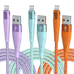 USB-a Lightning Mfi Certified Fast Chargers Cord Fast Charging Cables Data Charging Cable for Apple iPhone/iPad/iPod