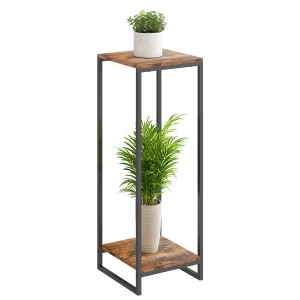 Brown Indoor Corner Plant Stand