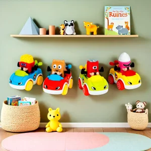 Vibrant Cartoon Push Cars