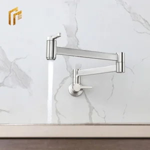 Factory Direct Price Pex Wall Mounted Chrome Water Arm Tap Above Over Stove Stovetop Spigot Pot Filler Faucet