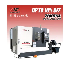 High Precision Tck56A CNC Lathe Machine Automatic CNC Turning Center 3 Axis 4 Axis Tornos CNC Slant Bed Lathe Machine with Siemens Fanuc GSK System for Metal