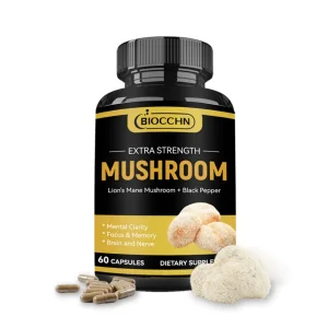 Vitamins Good Quality Compact Popular Energy Plus Lions Mane Capsules for Promote Mental Health